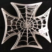 Spider Web Iron Cross Belt Buckle