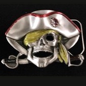 Click to enlarge Pirate Skull Belt Buckle