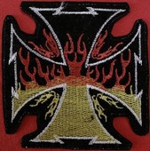 Flaming Cross patch