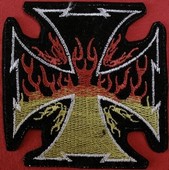Click to enlarge Flaming Cross patch