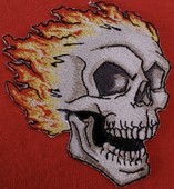 Flaming Skull patch