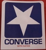 Click to enlarge Converse With Satan Sticker