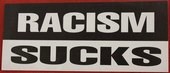 Click to enlarge Racism Sucks Sticker