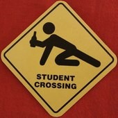Click to enlarge Student Crossing Sticker